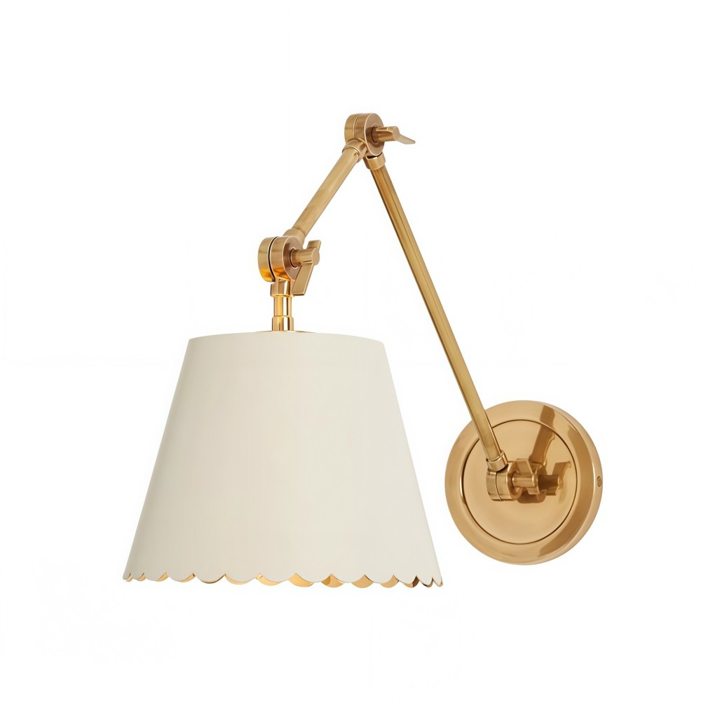 Foldray Scalloped Task Sconce - Leren wandlamp voor thuis HL1379