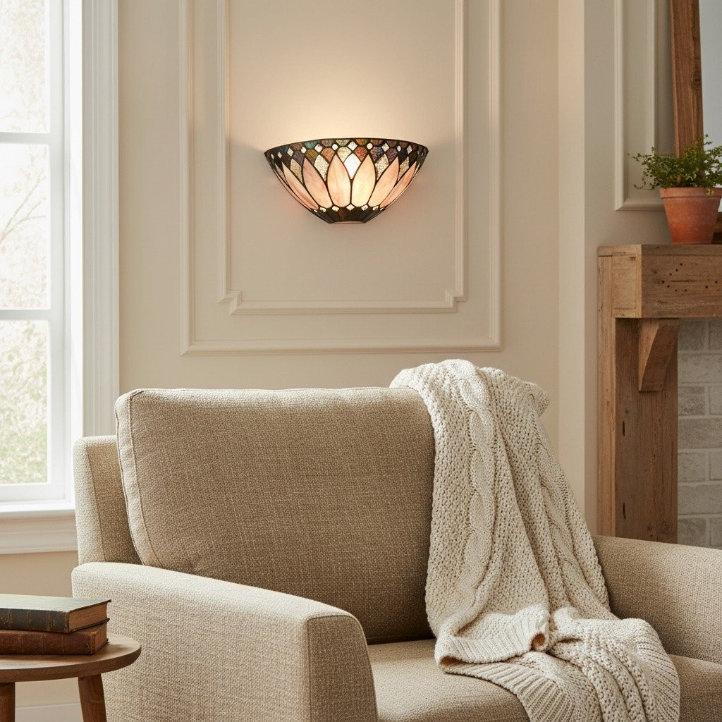 TF Brooklyn Elegante Wandlamp - Art Deco Glazen Wandlamp voor Woonkamer of Hal HL2007