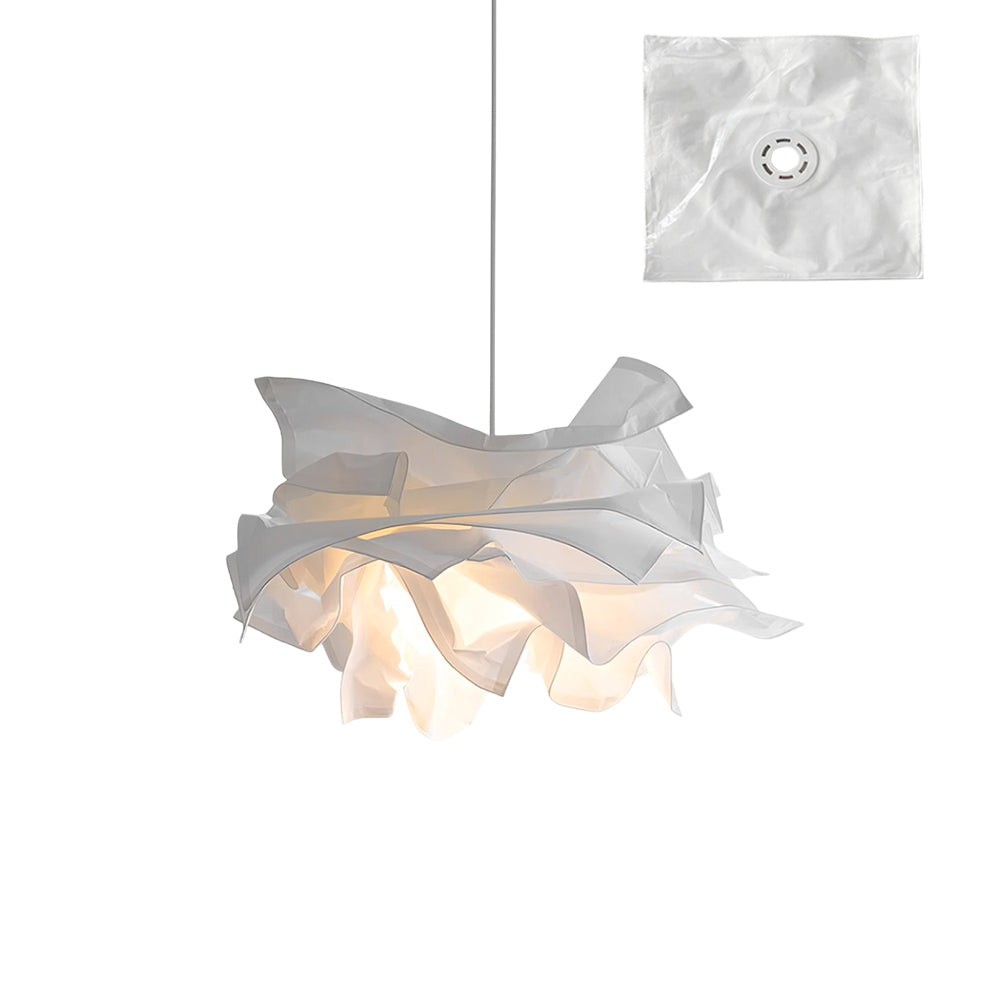 Moderne crèmekleurige papieren hanglamp HL636