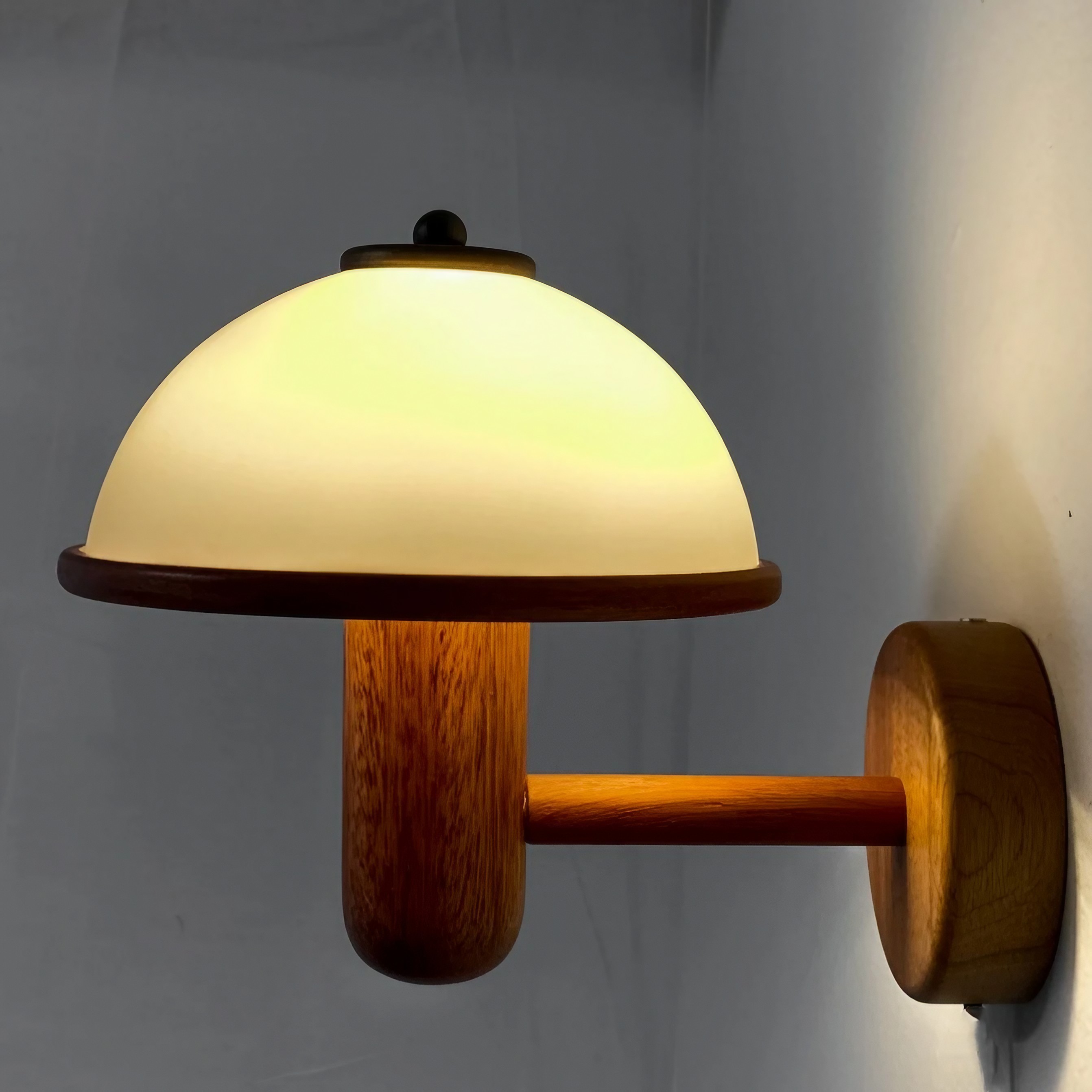 Vintage Mushroom Houten Wandlamp HL300