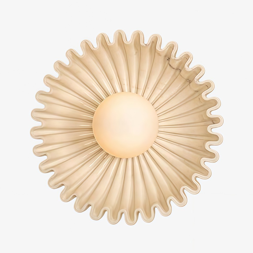 Kunststof lampenkap keramische bloem wandlamp HL375