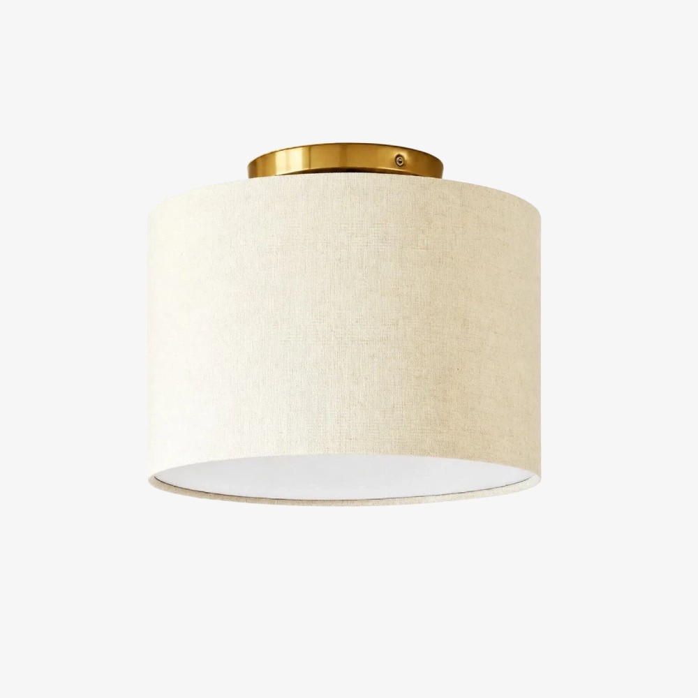 Jelvane Drum Flush Mount met stoffen kap HL1480
