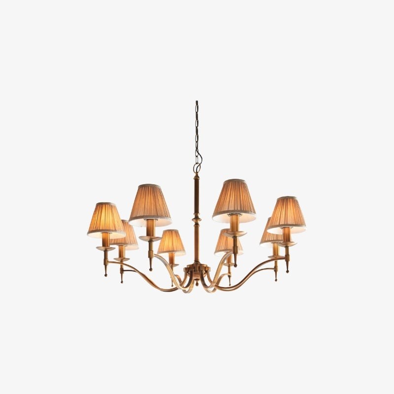Tela Tijdloze Klassieke Elegante Stanford Kroonluchter met Meerdere Armen - Metalen Stoffen Verlichting voor Woonkamer HL2009