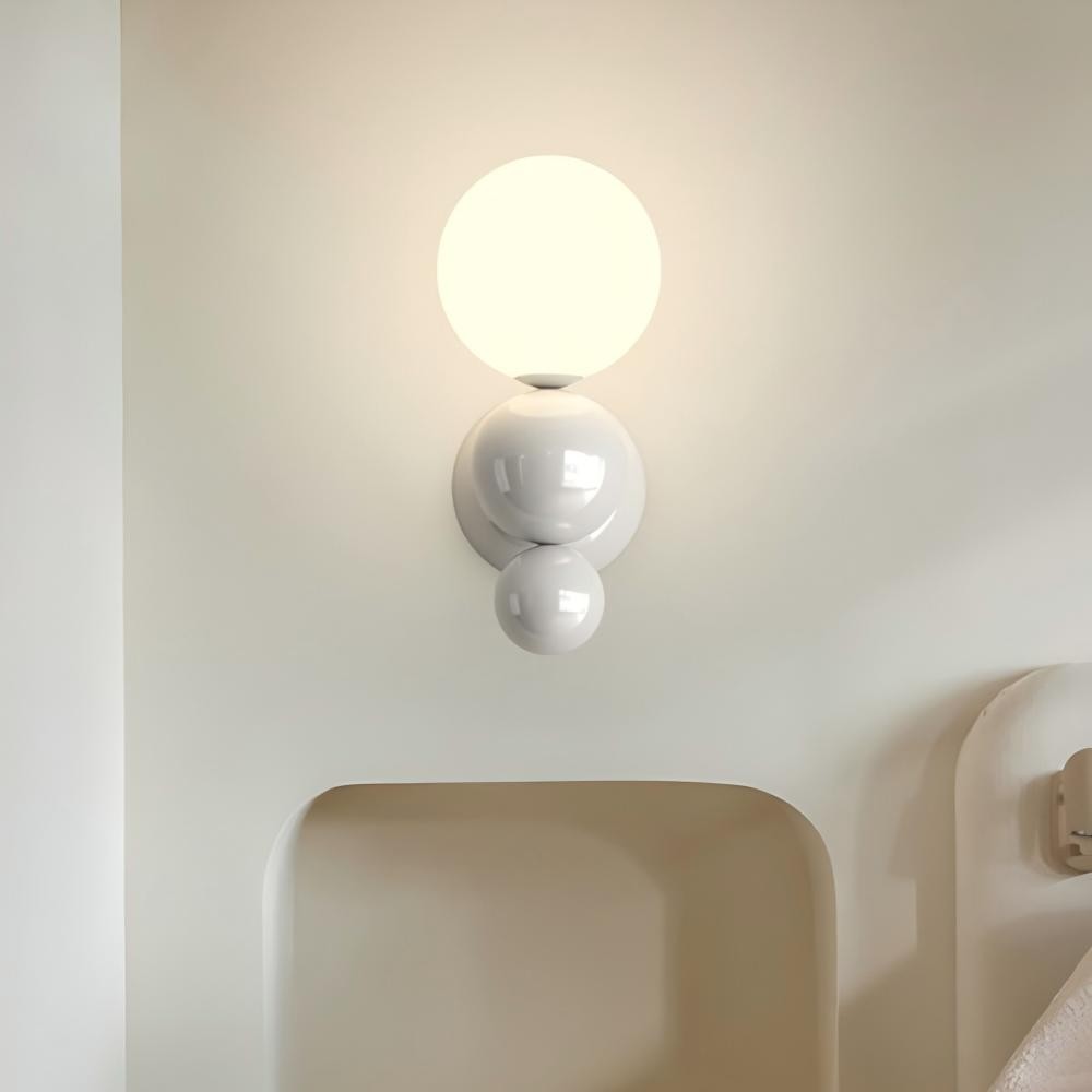 Kleurrijke Crèmekleurige Bolvormige Wandlamp HL321
