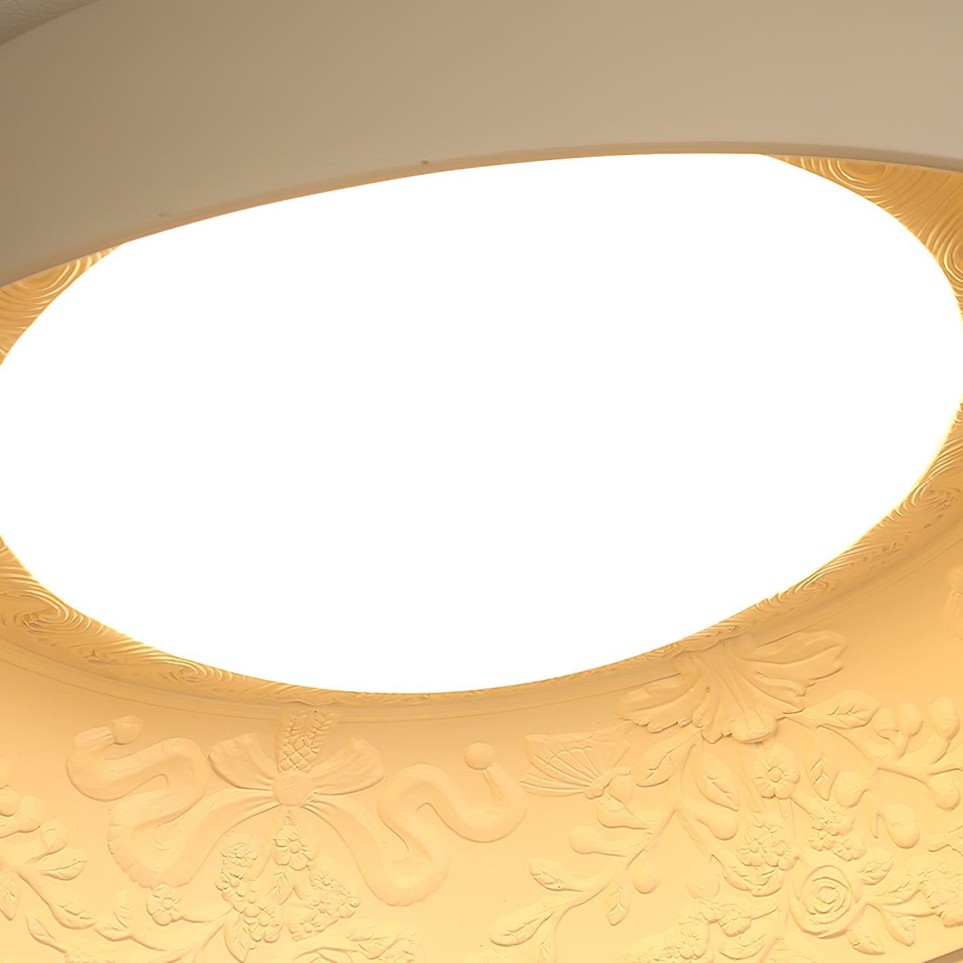 Franse romantische gesneden ronde LED plafondlamp HL617