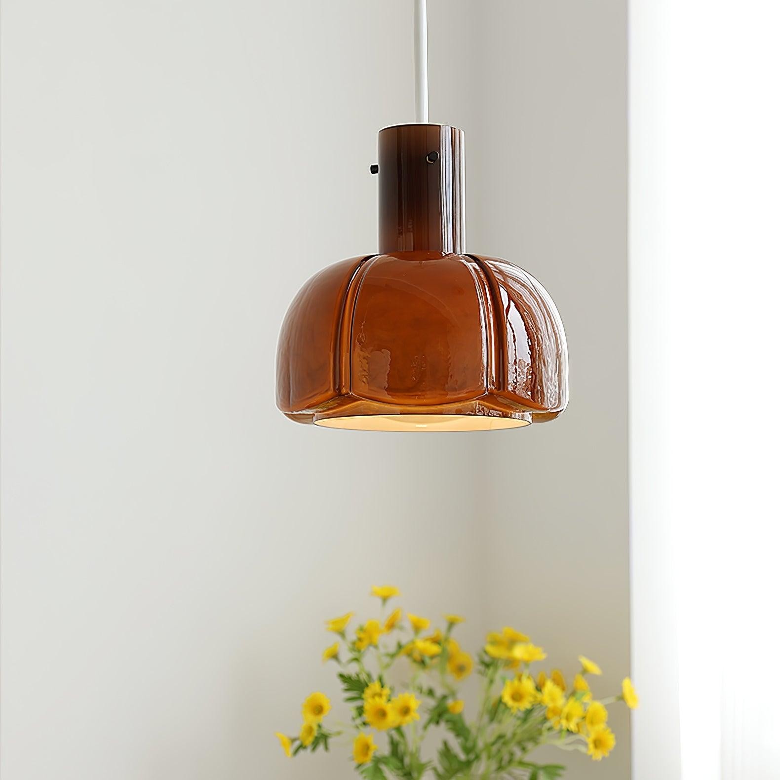 Middeleeuwse stijl glazen knop hanglamp HL619