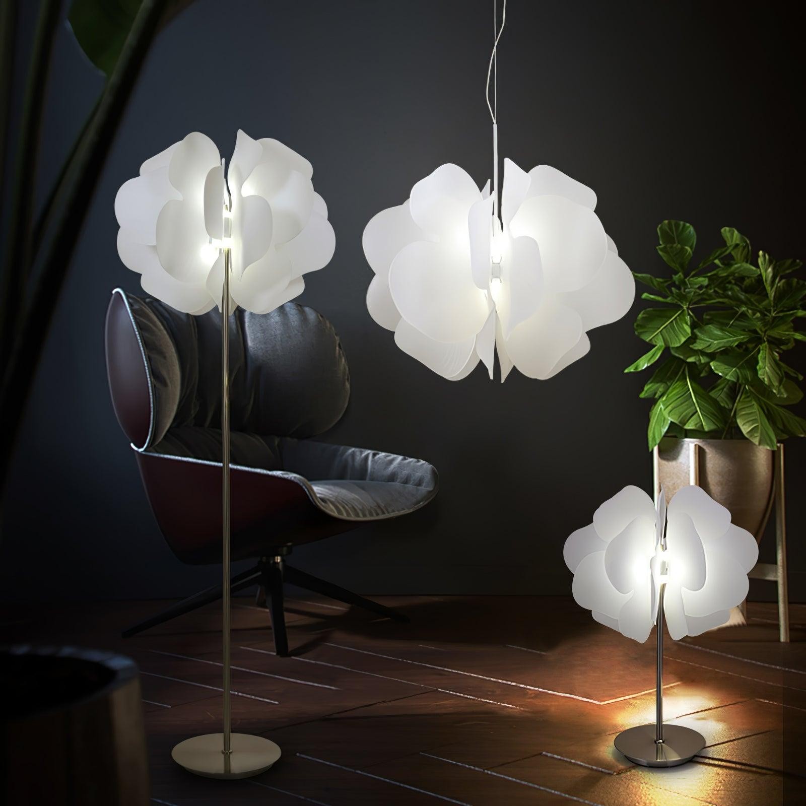 Moderne hanglamp met plastic bloemendesign HL673