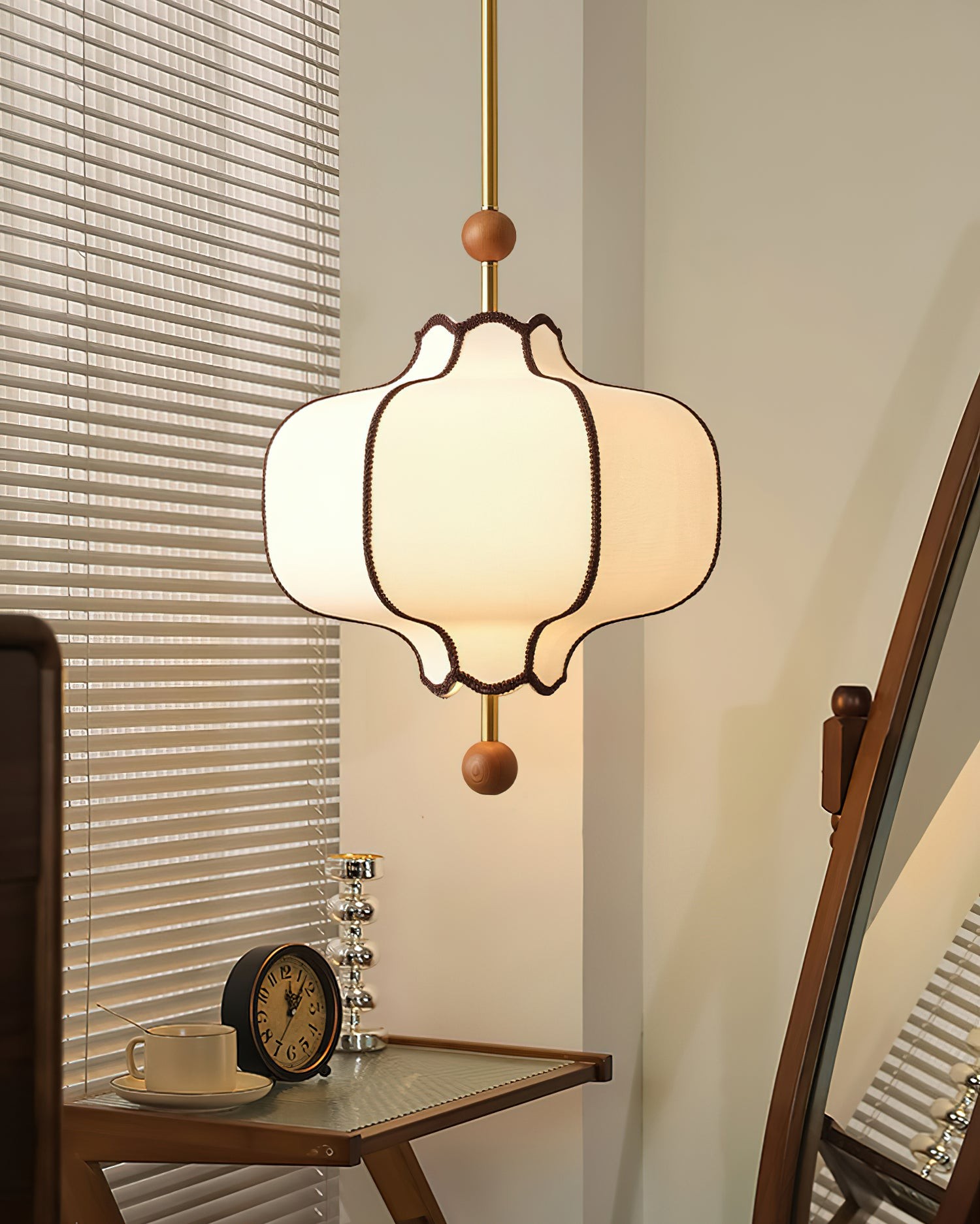 Vintage hanglamp van getextureerd textiel HL570