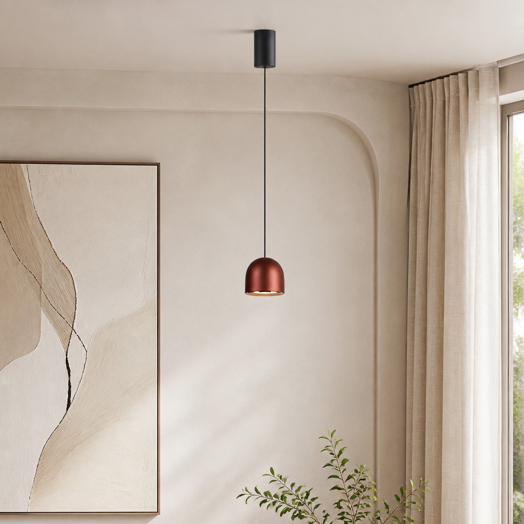 Veridia Minimalistische, uitschuifbare, slanke hanglamp - Aluminium/acryl hanglamp voor naast het bed en op het bureau HL3557