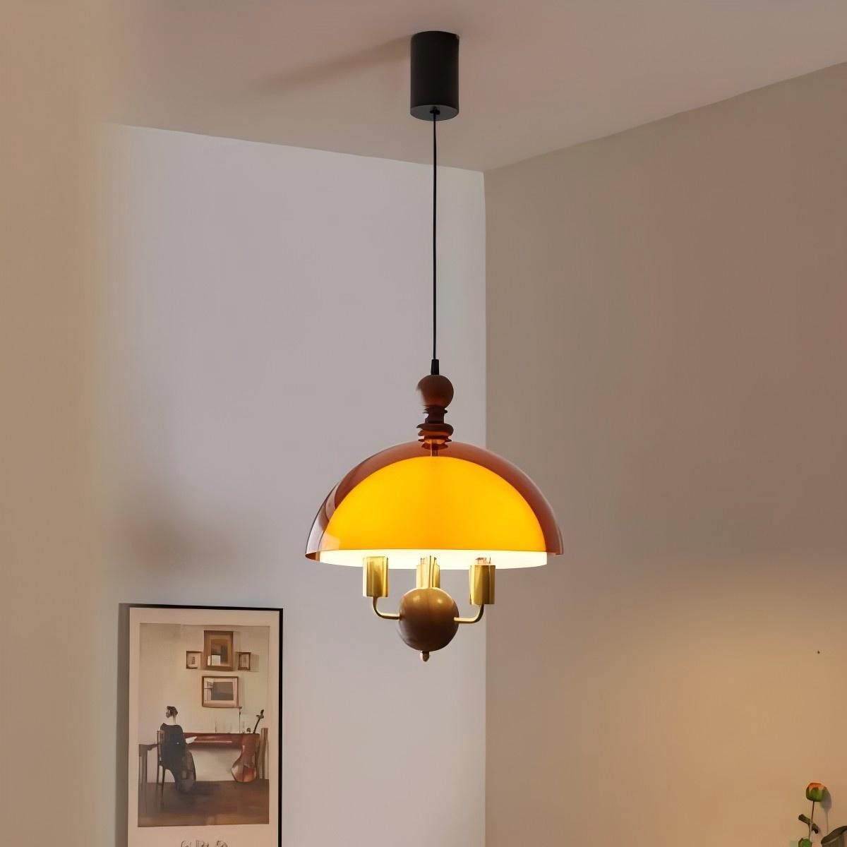 Middeleeuwse zonsondergang hanglamp - Acryl zwenkarmlamp HL1833