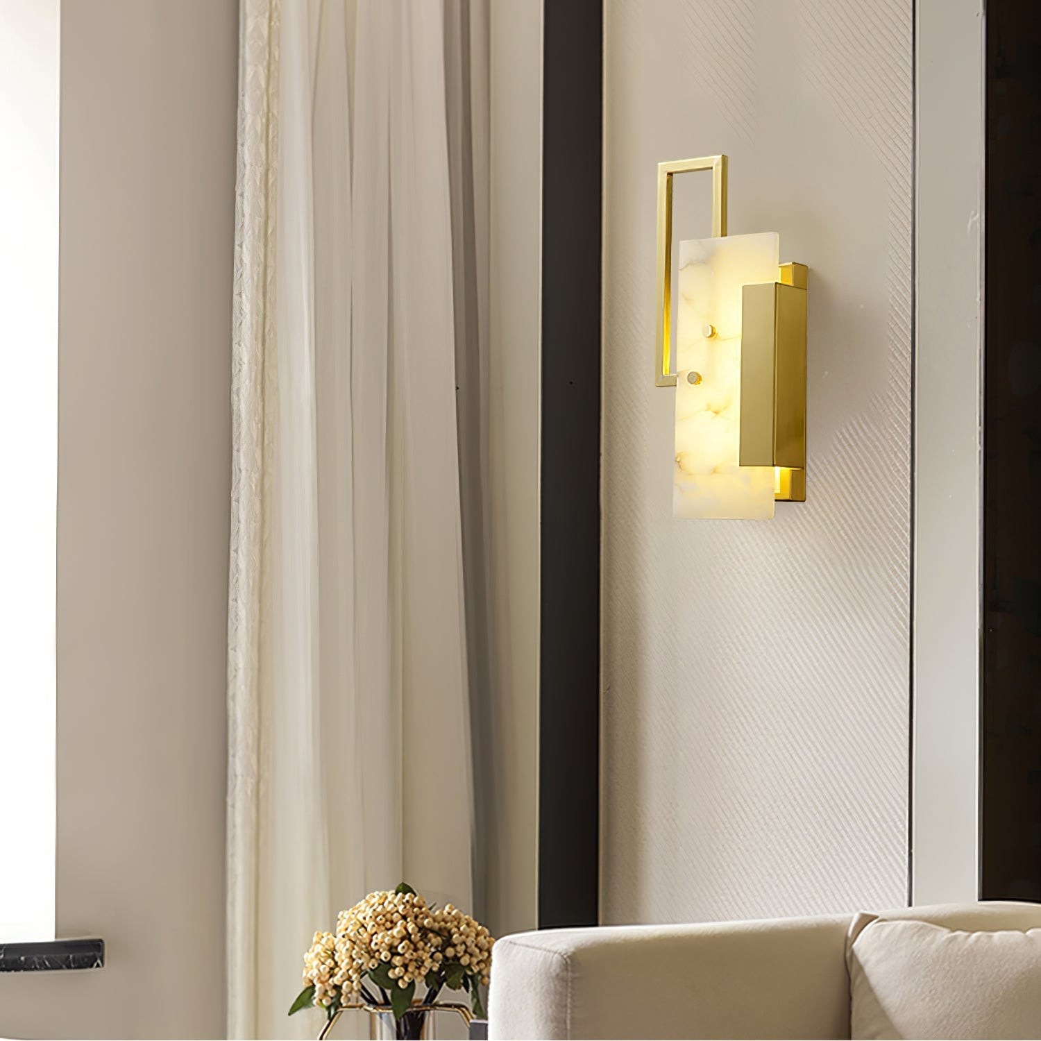 Althea alabaster wandlamp HL2949