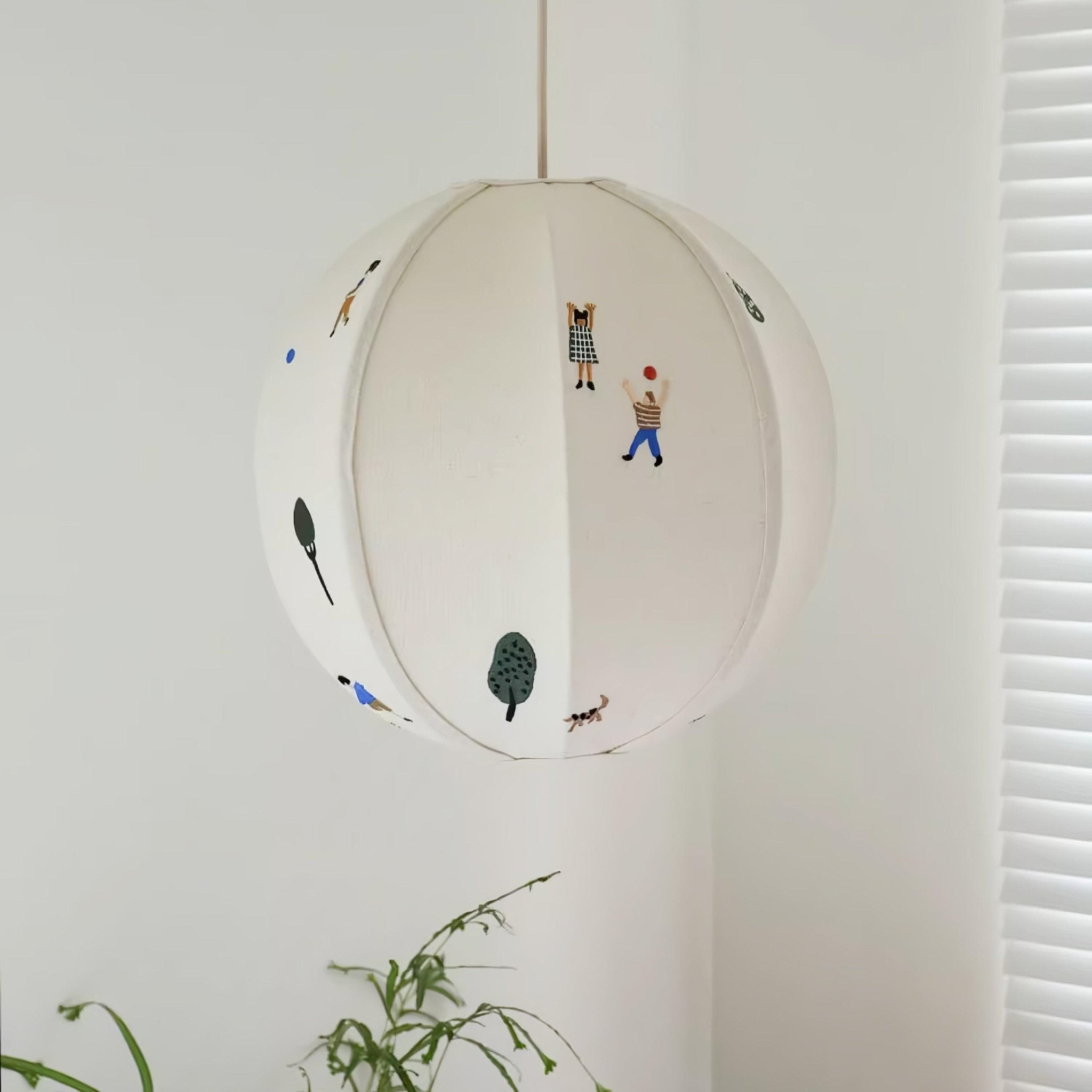 Park geborduurde textiel hanglamp HL634