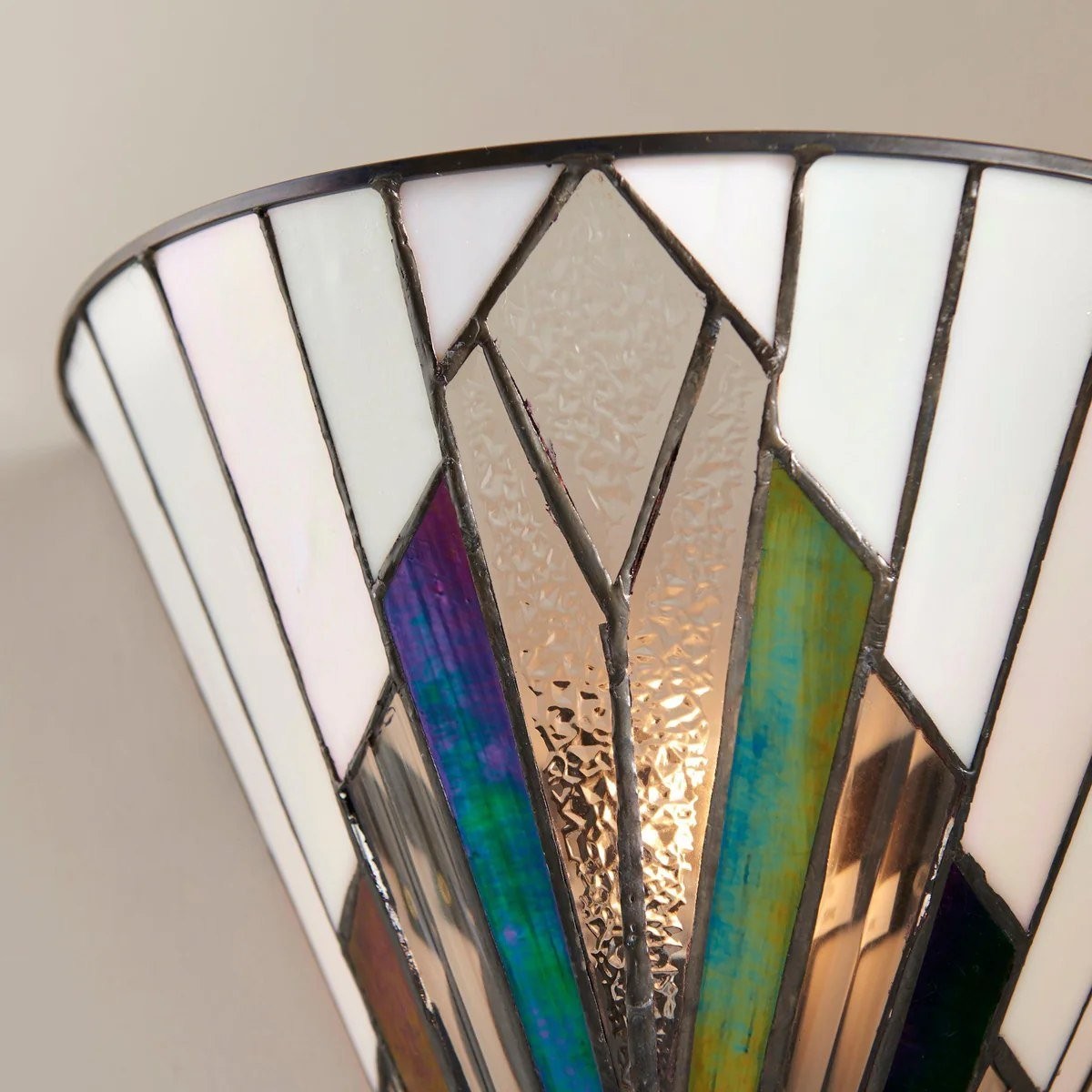 TiffStar wandlamp - Vintage glas-in-lood voor gangen en slaapkamers HL2026