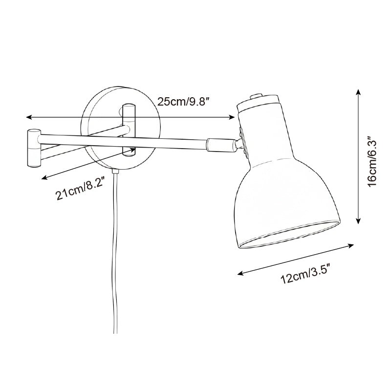 Collin Verstelbare Stekker Wandlamp HL2818