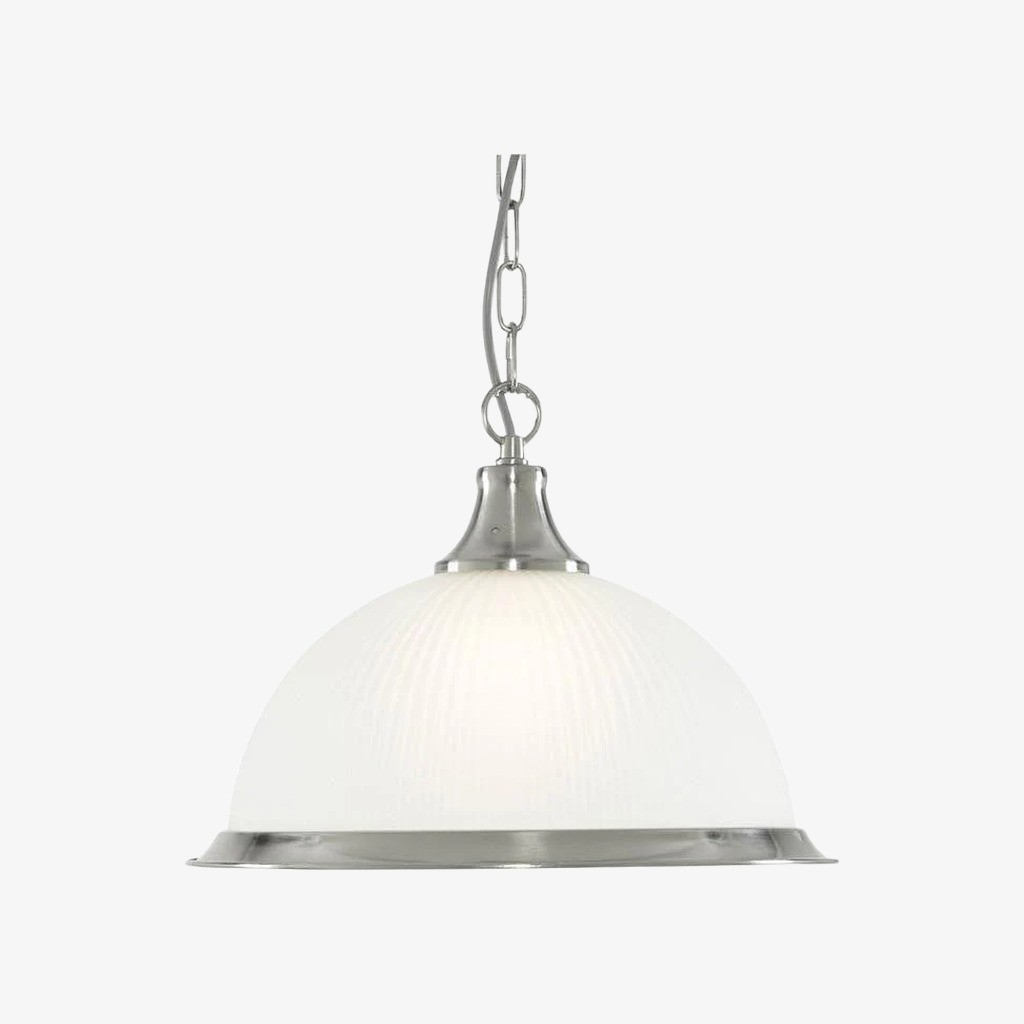 TF Vintora Hanglamp met geribbeld glas - Elegante metalen afwerking voor keukens, eetkamers en gangen HL2221