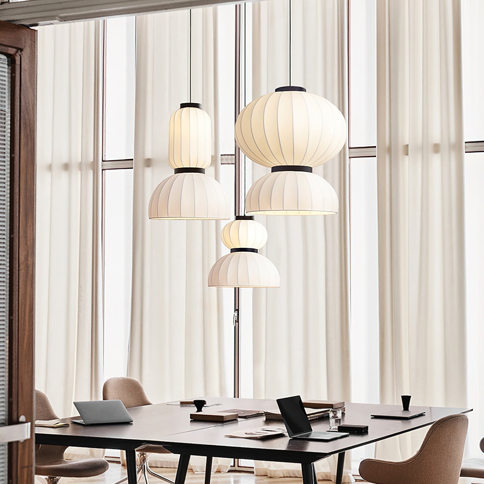 Moerbei Zijden Lantaarn Hanglamp HL680