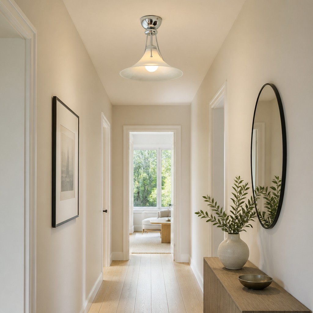Kallera Magnolia plafondlamp - Lampenkap met kleurverloop voor slaapkamer en hal HL3599
