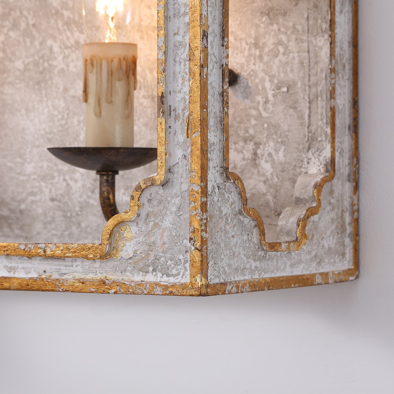 Boho rustieke kubusvormige wandlamp HL3183