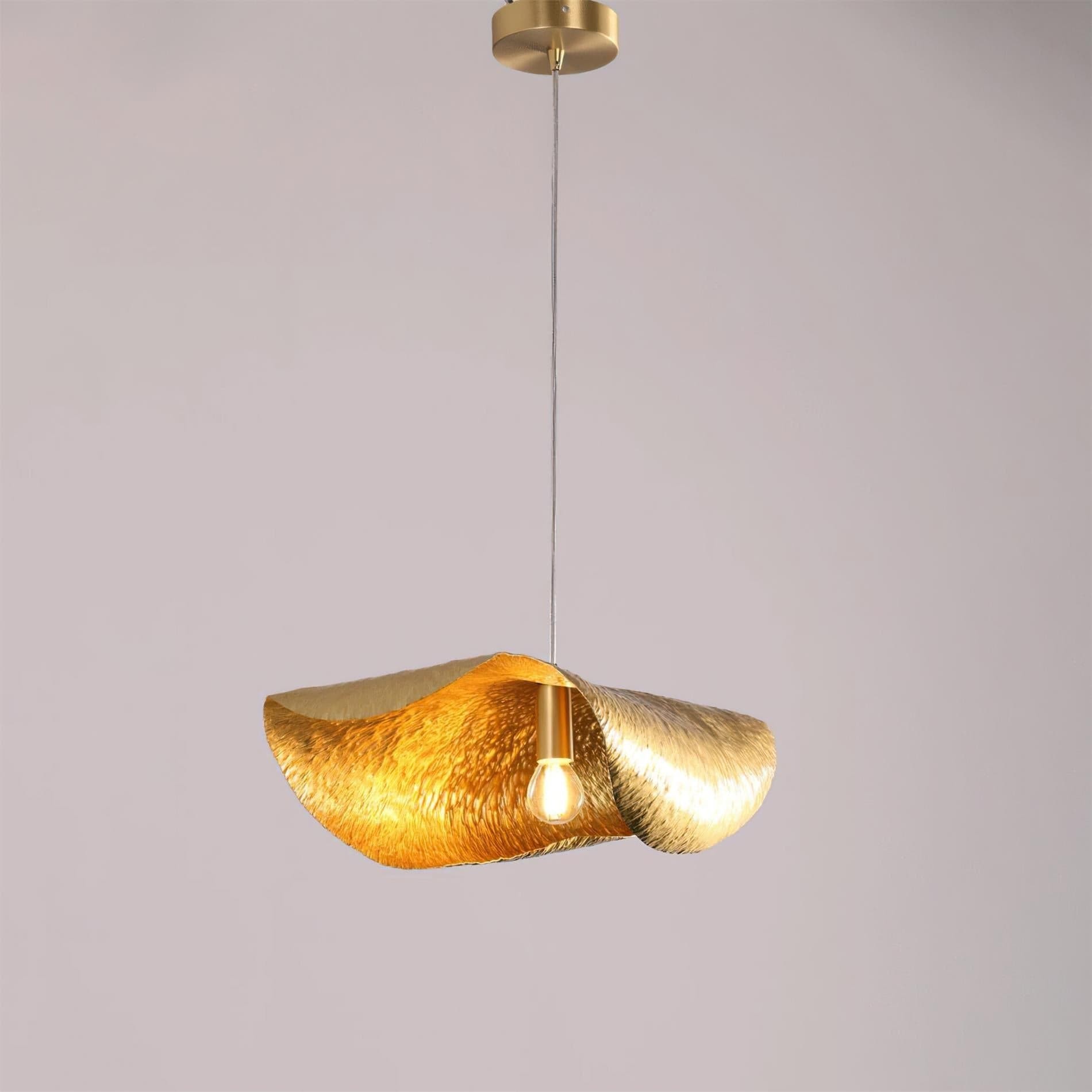 Gehamerde messing hanglamp HL1396