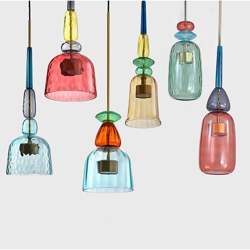 Scandinavische Macaron glas-in-lood design hanglamp HL213