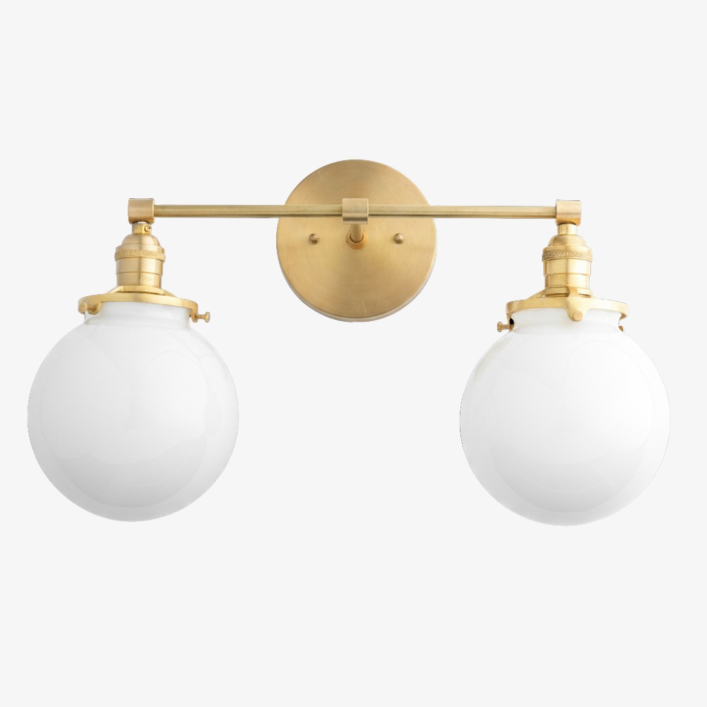 Lumio Globe glazen bol wastafellamp - moderne badkamerlamp met twee lampen HL1671