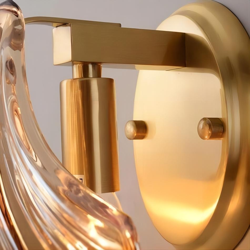 Moderne glazen design wandlamp in schelpvorm HL61