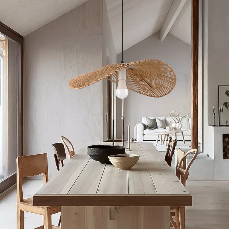 Rustieke Wabi Sabi Strohoed Hanglamp HL206