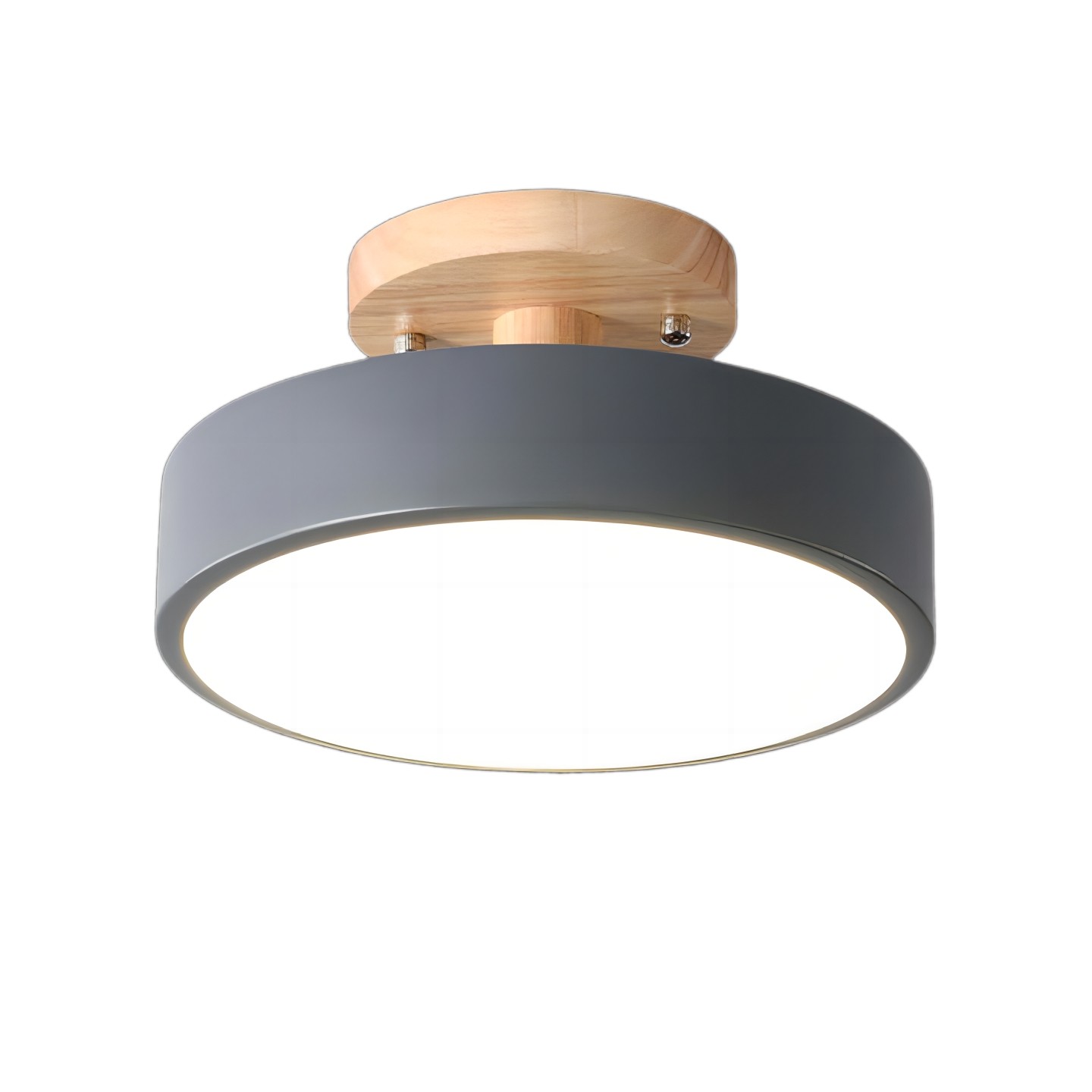 Scandinavische Macaroon Houten Ronde Plafondlamp HL152