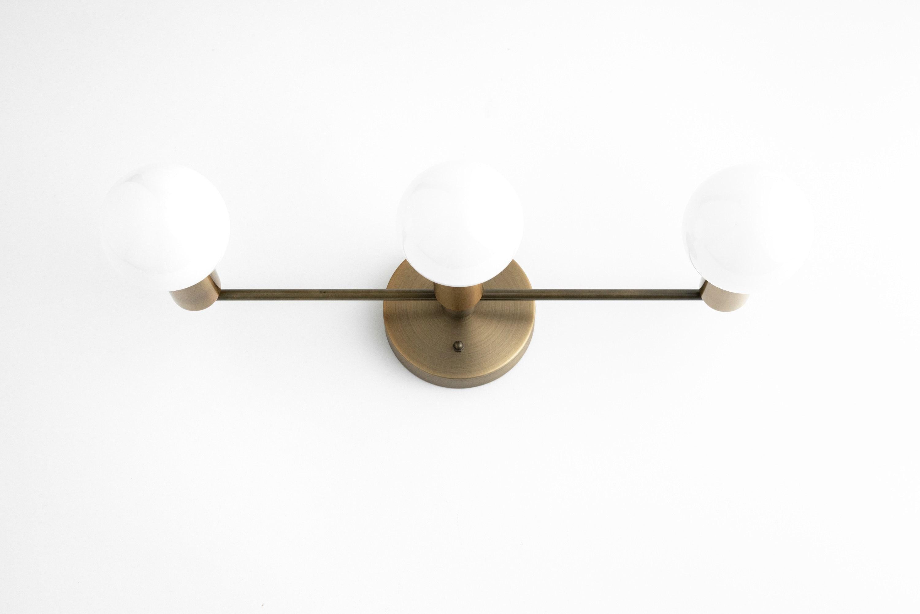 Glorica Glass Mid Century Modern Badkamerlamp - 3-lichts Wandarmatuur HL1747