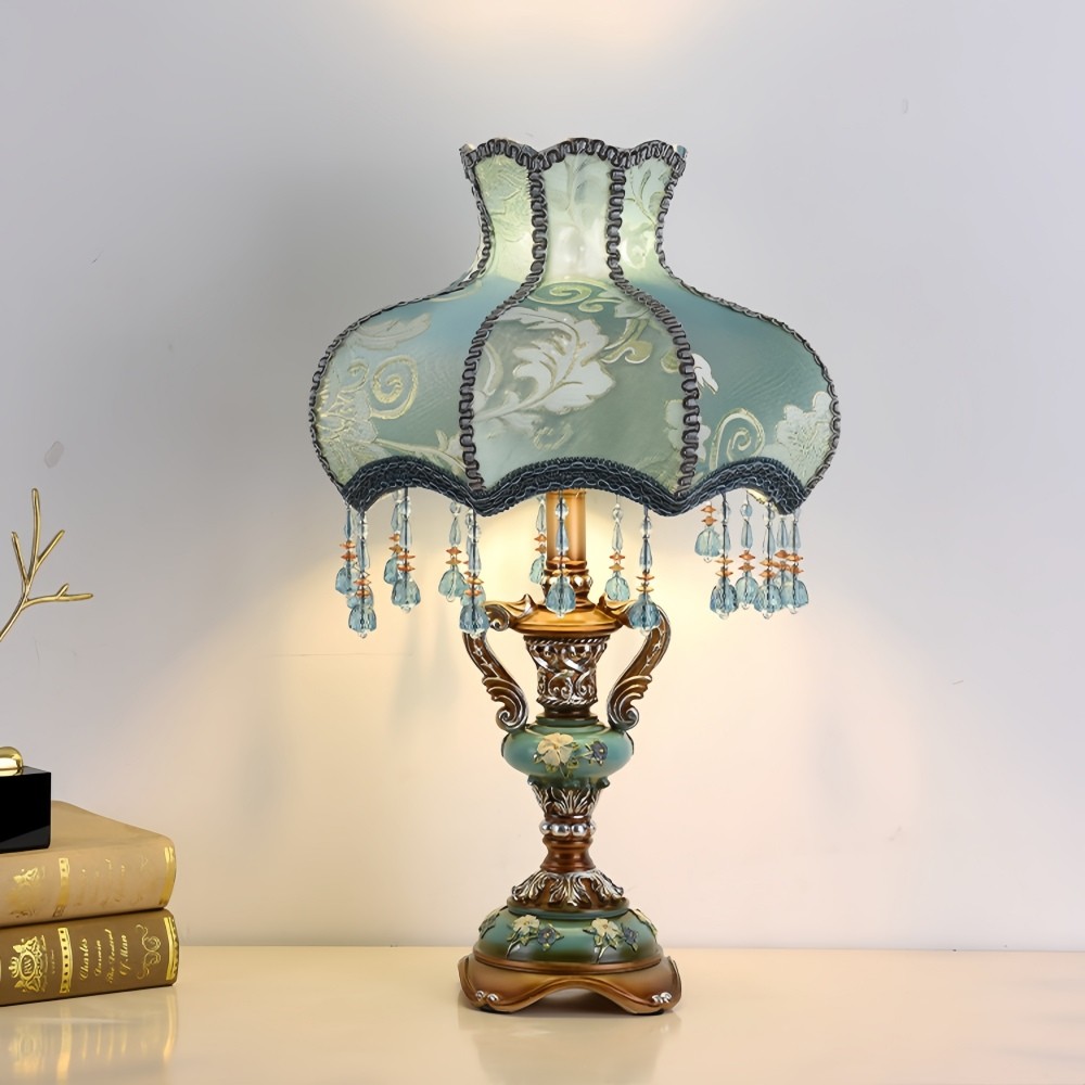 Palace Floral Hars Gesneden Basis Tafellamp HL877
