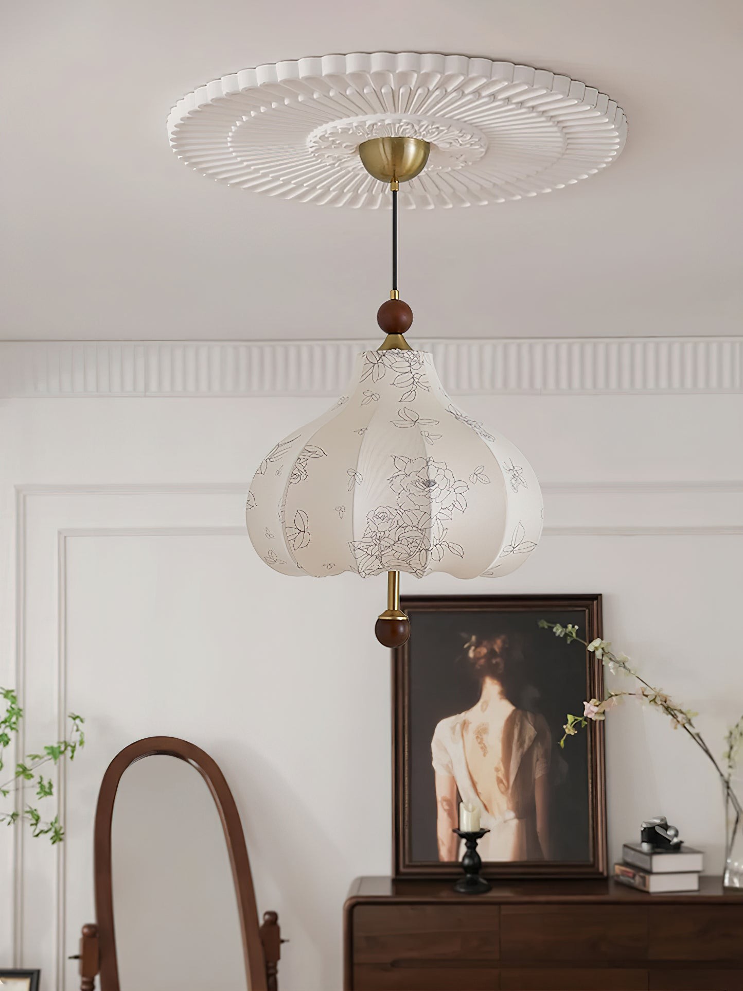 Franse Retro Stoffen Patroon Hanglamp HL496