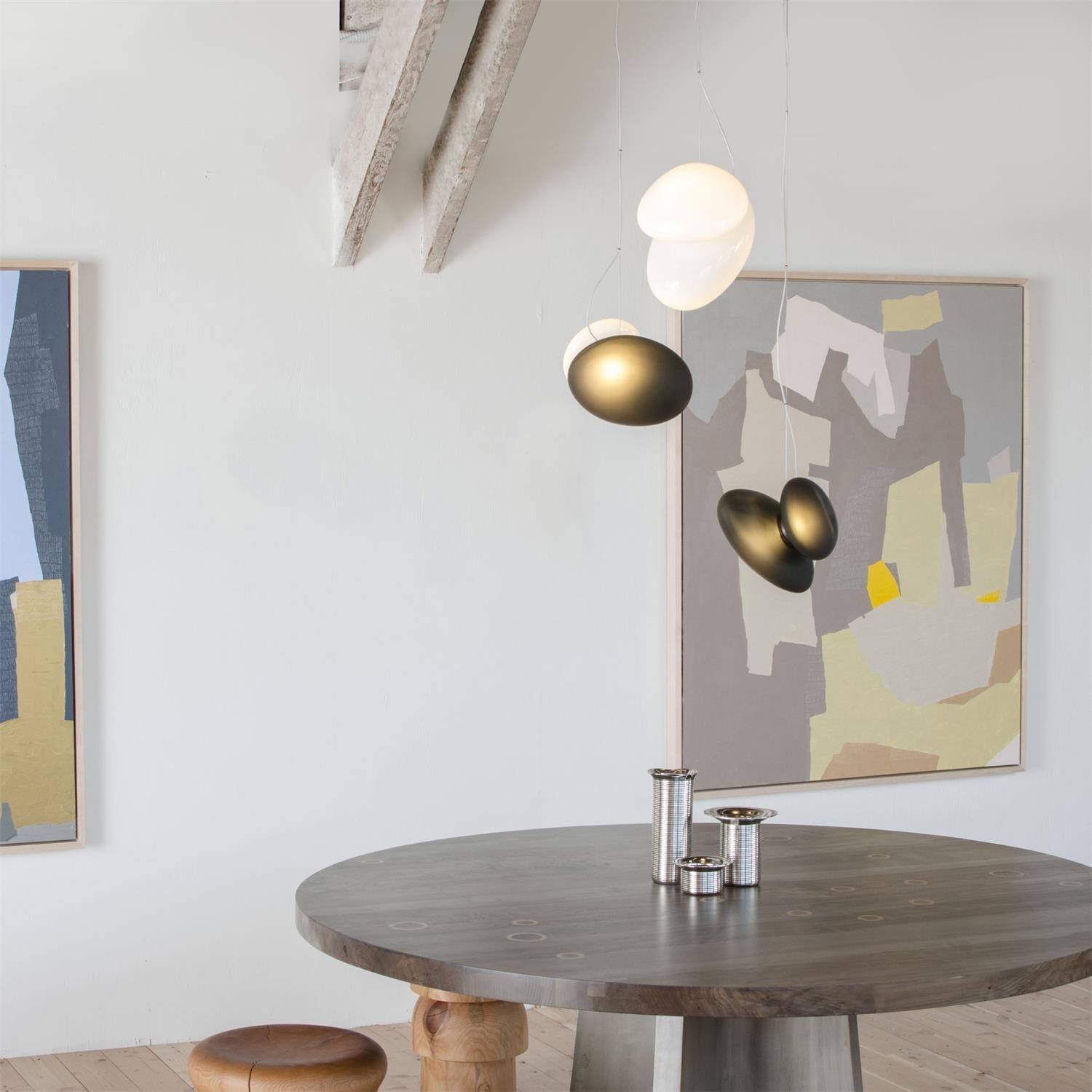 Doorschijnende hanglamp van matglas HL867