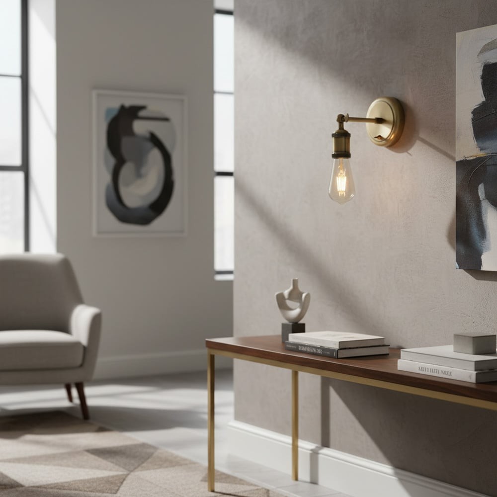 Vintage Hal messing verstelbare wandlamp voor woonkamer HL1826