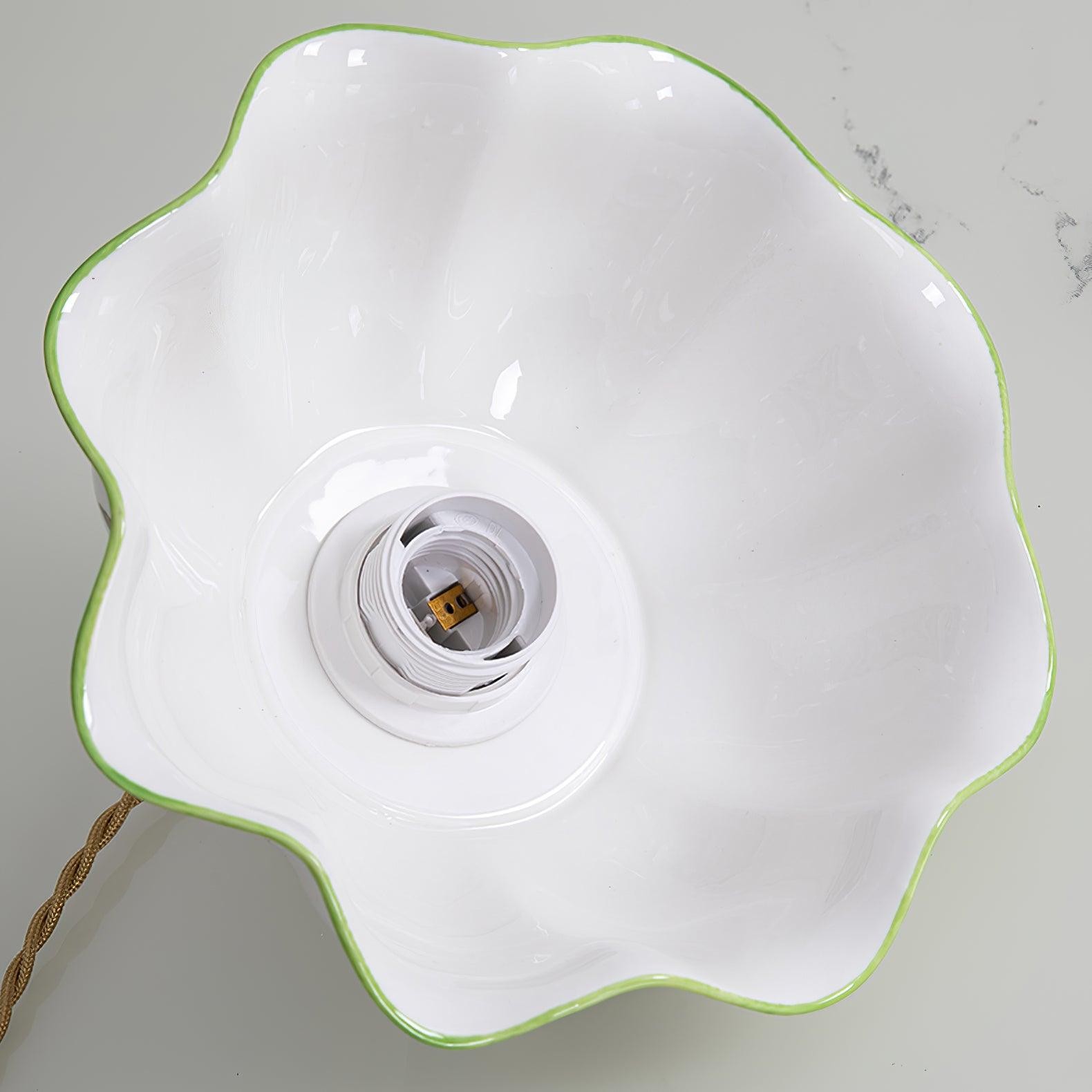 Retro crèmekleurige keramische hanglamp HL959