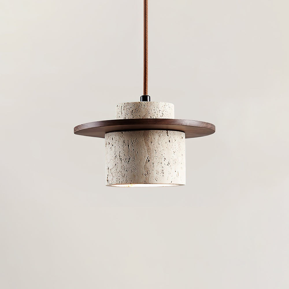 Elegante Cylindra stenen hanglamp met textuur HL992