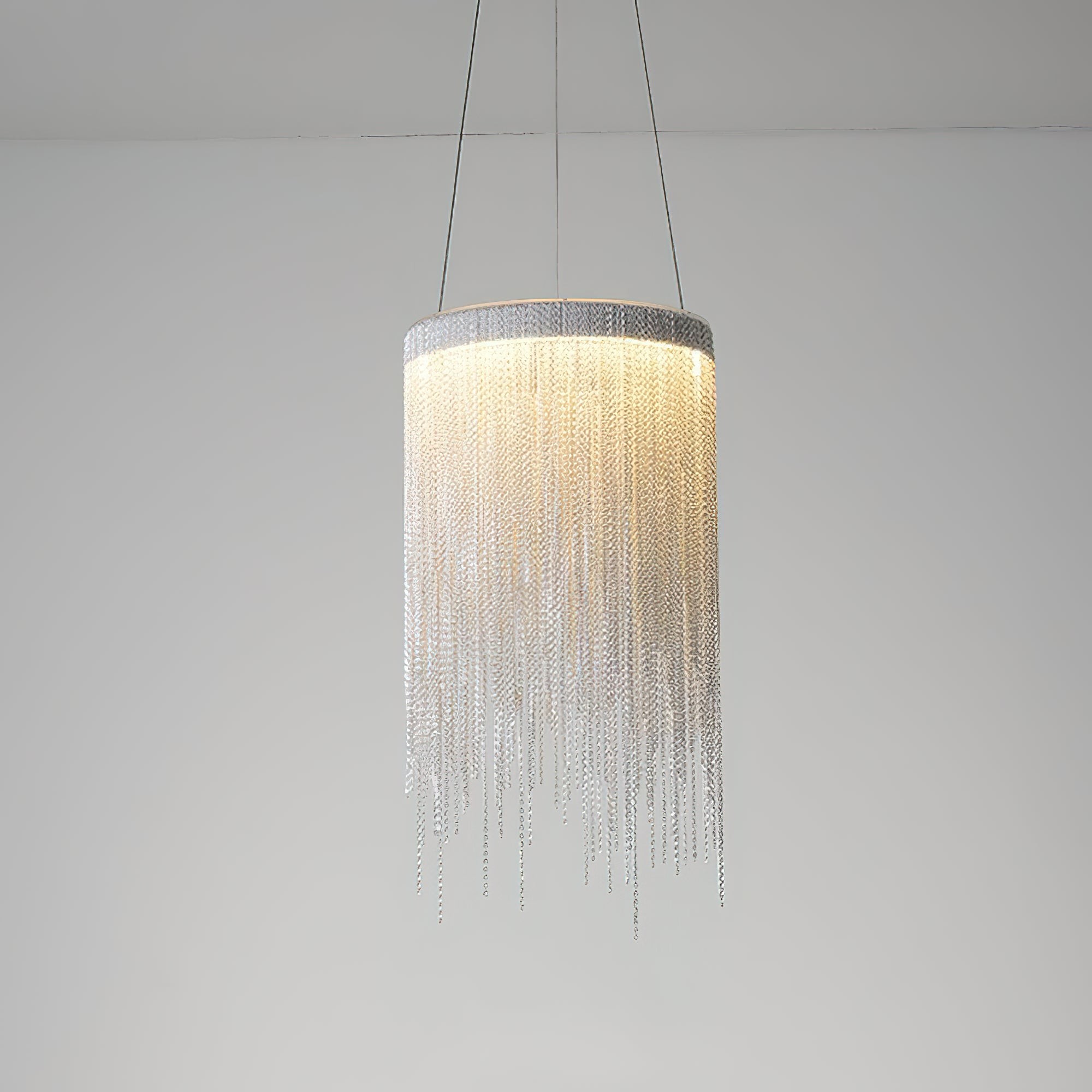 Hanglamp met aluminium ketting en kwastjes HL1181