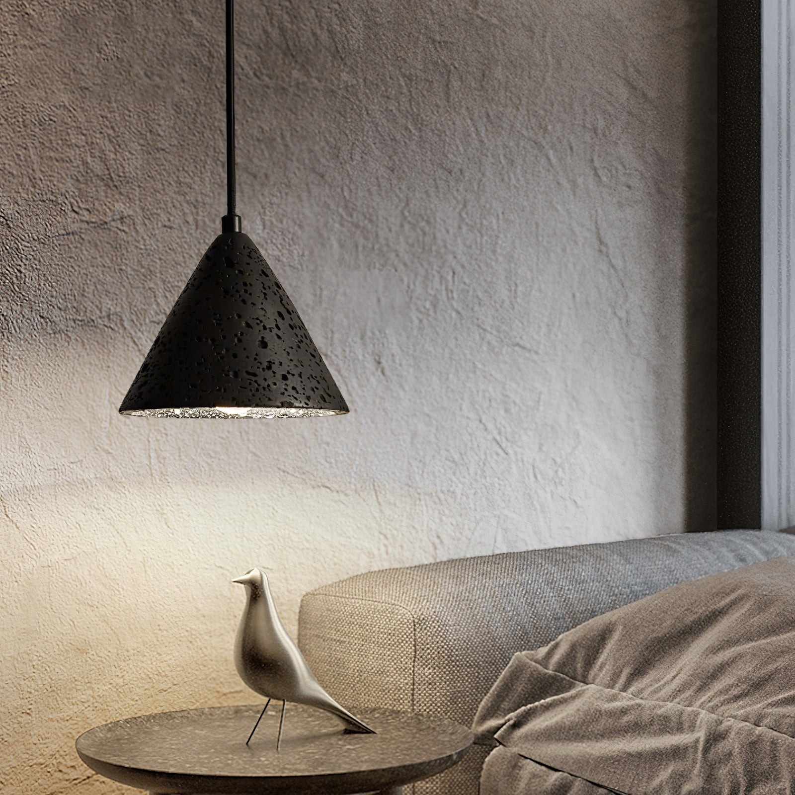 Wabi-Sabi Stijl Creatieve Travertijn Hanglamp HL899
