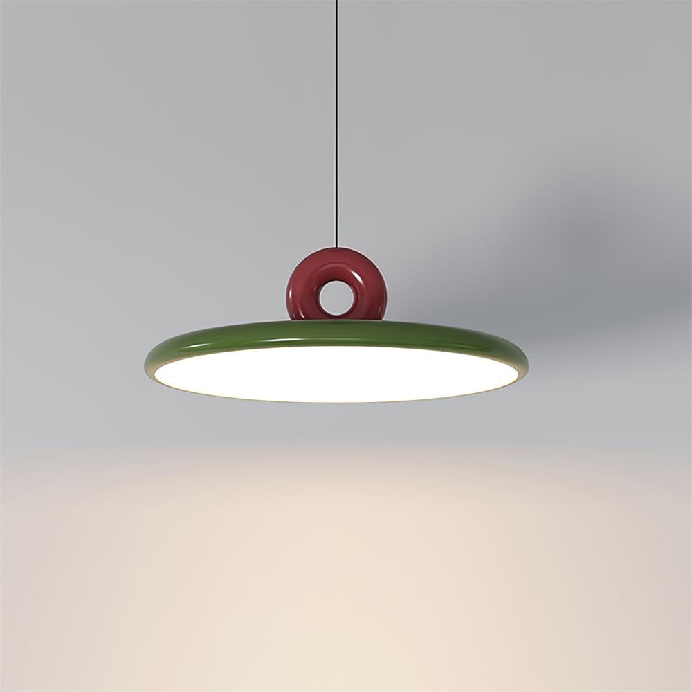 Crèmekleurige verticale vliegende schotel hanglamp HL469