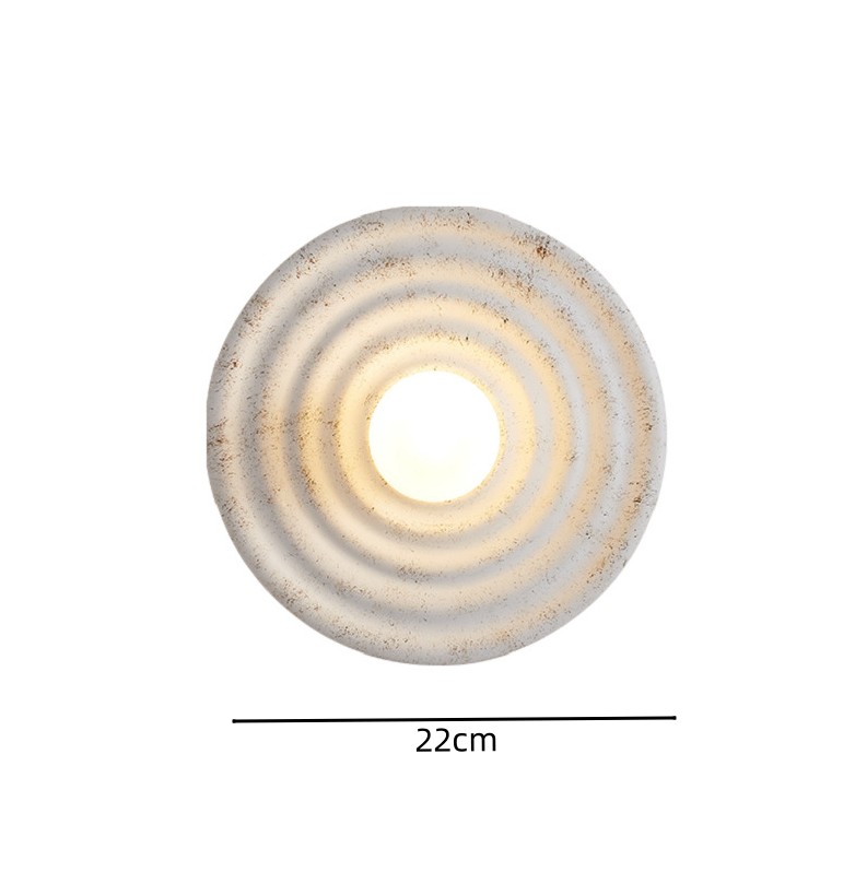 Japanse Wabi-sabi ronde binnenwandlamp HL838