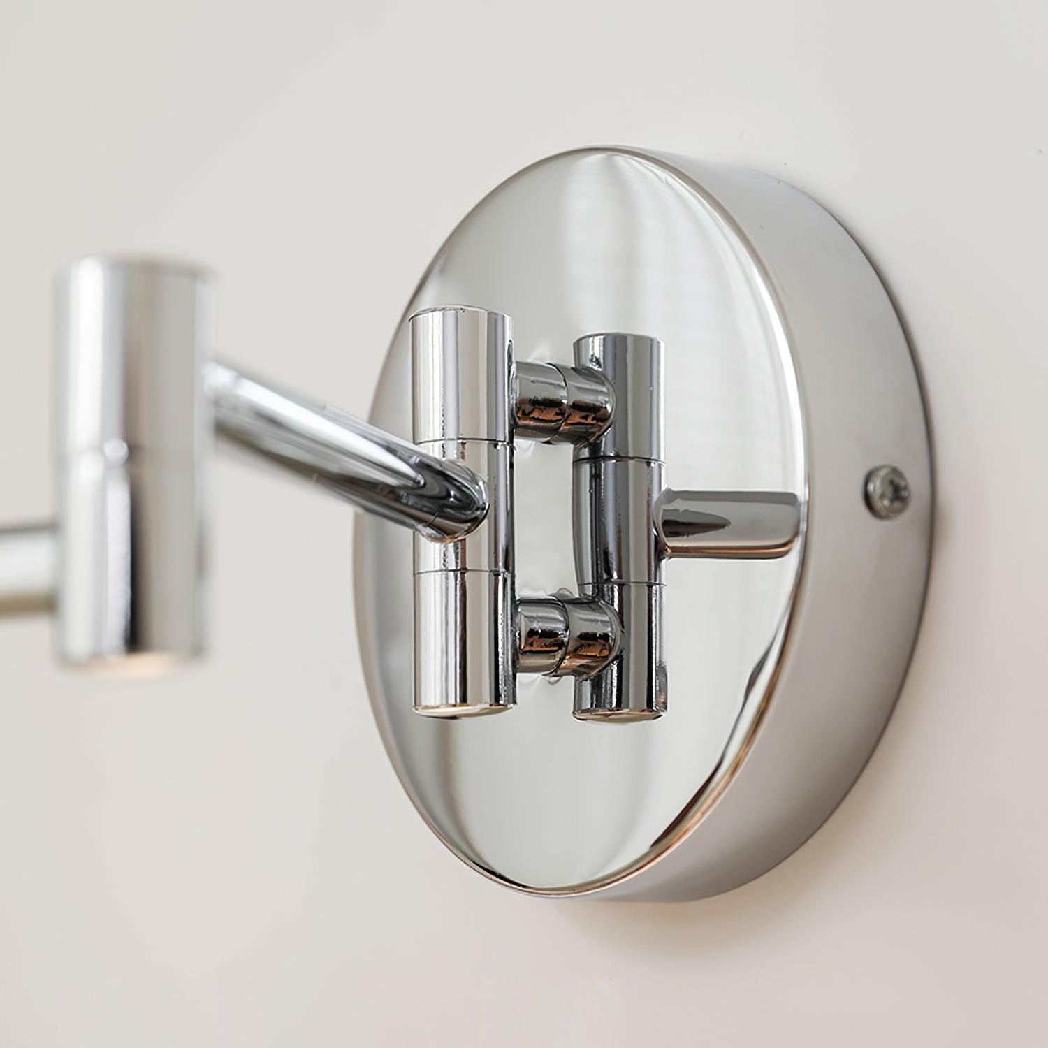 Crèmekleurige verstelbare zwenkarm schijf leeswandlamp HL606