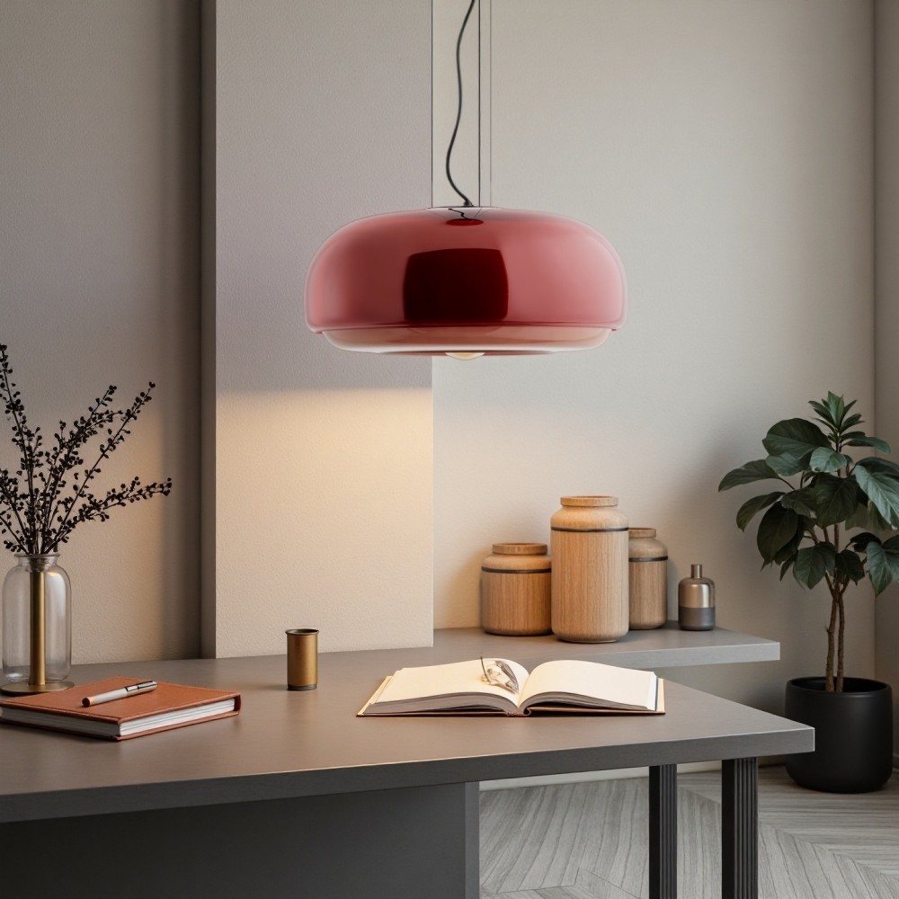 Clinco Macaron Hanglamp met Glas-in-lood - Moderne Hanglamp voor Eetkamer en Slaapkamer HL1098