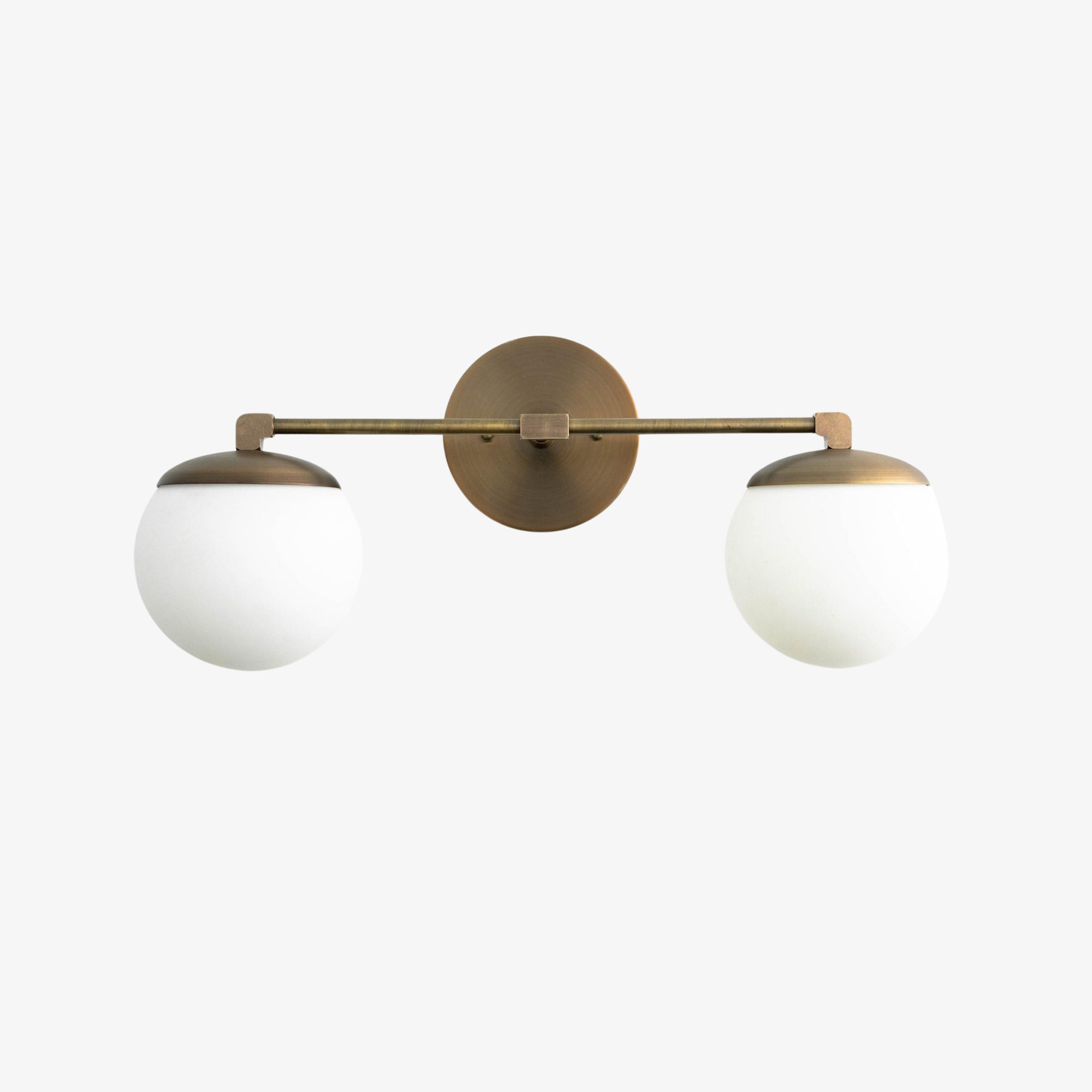 Glorica Glazen Badkamerlamp - Art Deco Messing Wandlamp Modern HL1754
