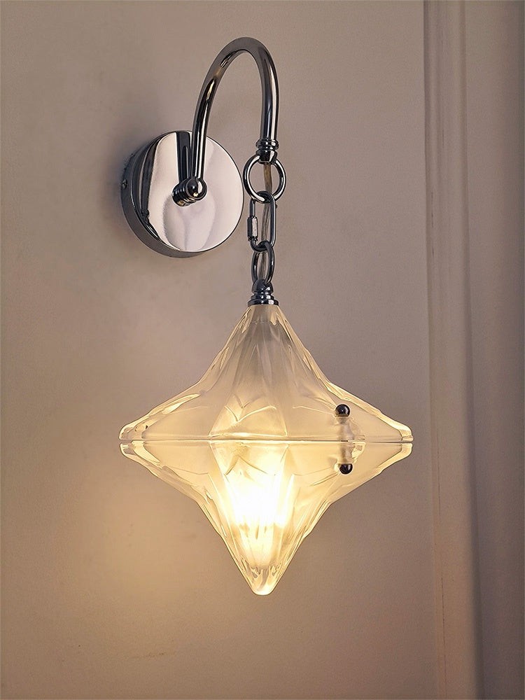 Art Deco Star Wandlamp - Matglazen Lamp voor Hal - Astris Selene HL1797