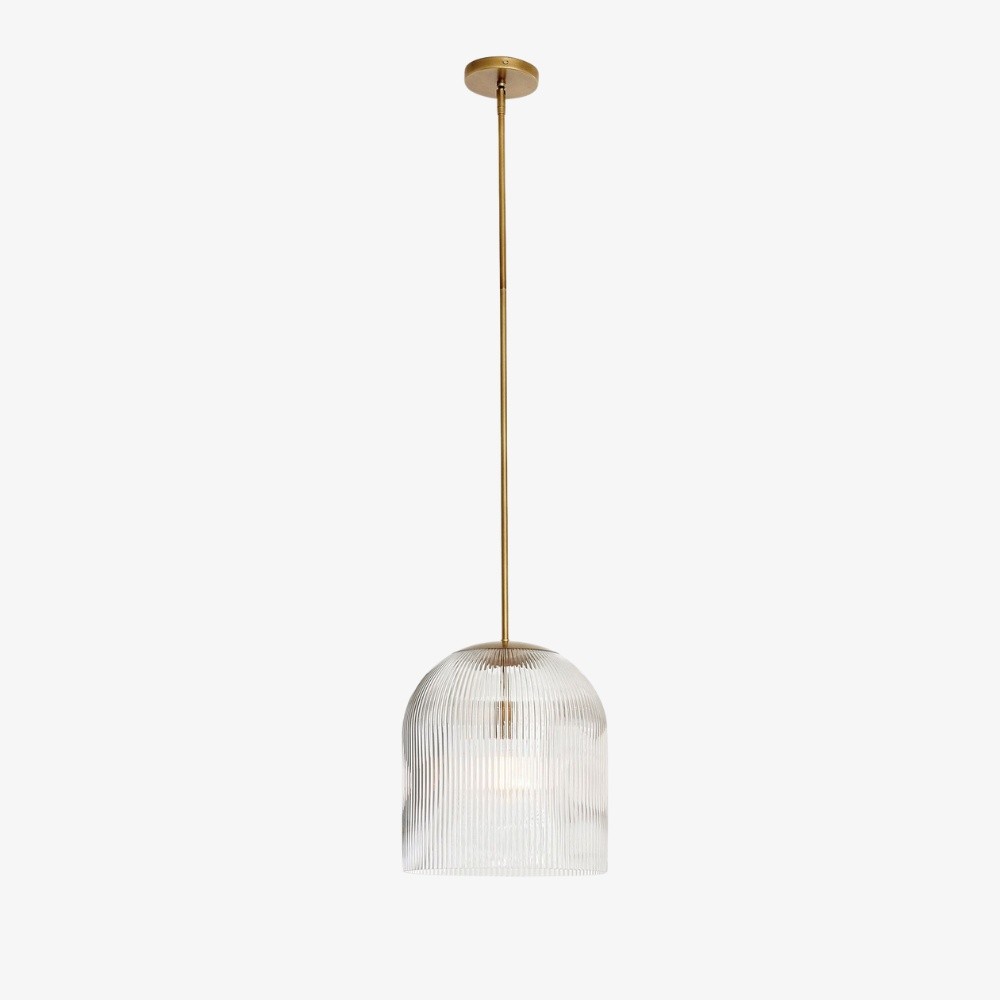 Bravira geribbelde glazen hanglamp - Elegante keukeneilandlamp HL1551