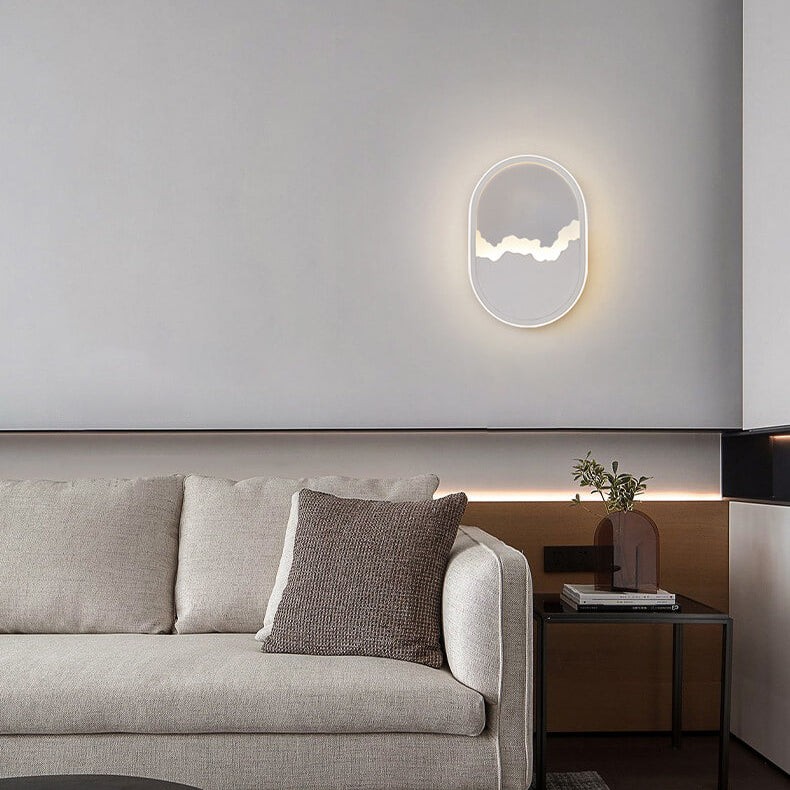 WaveGlow - Moderne ovale LED wandlamp van ijzer met een verfijnd golfdesign HL1212