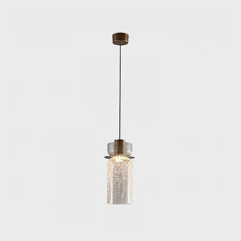 Retro hanglamp van gebarsten glas HL1253