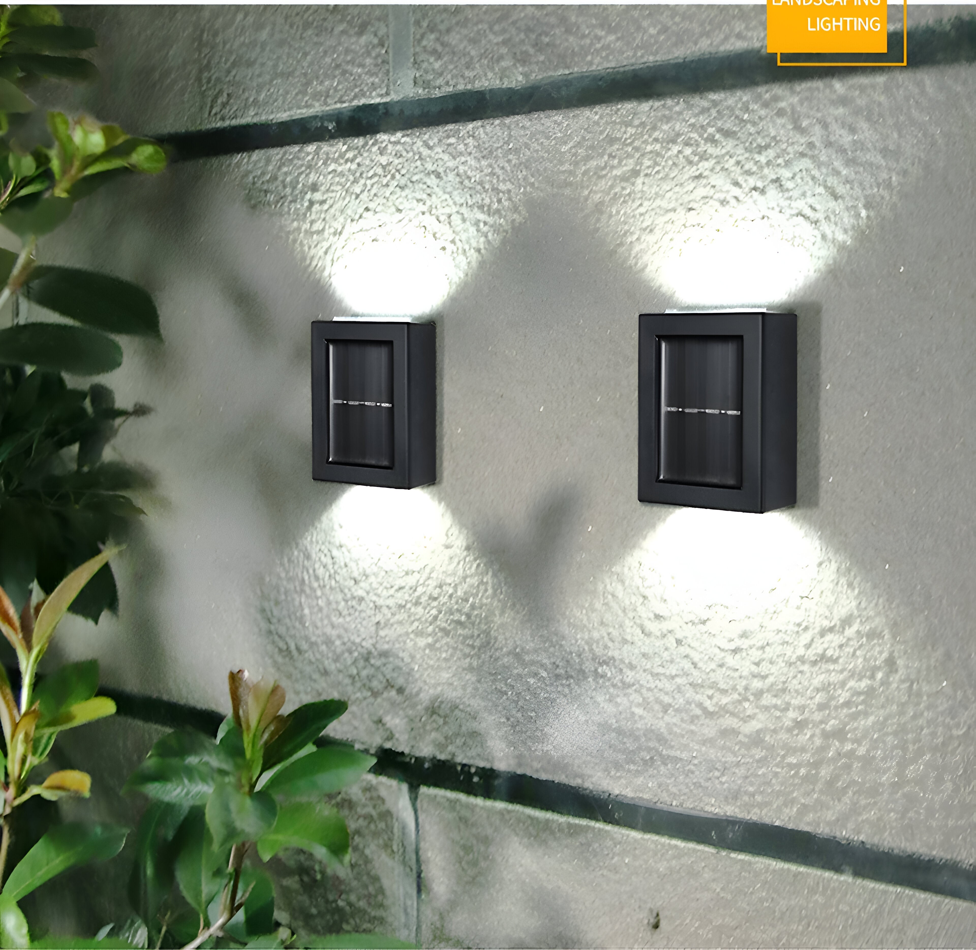 Waterdichte LED-wandlamp op zonne-energie, IP65, HL1261