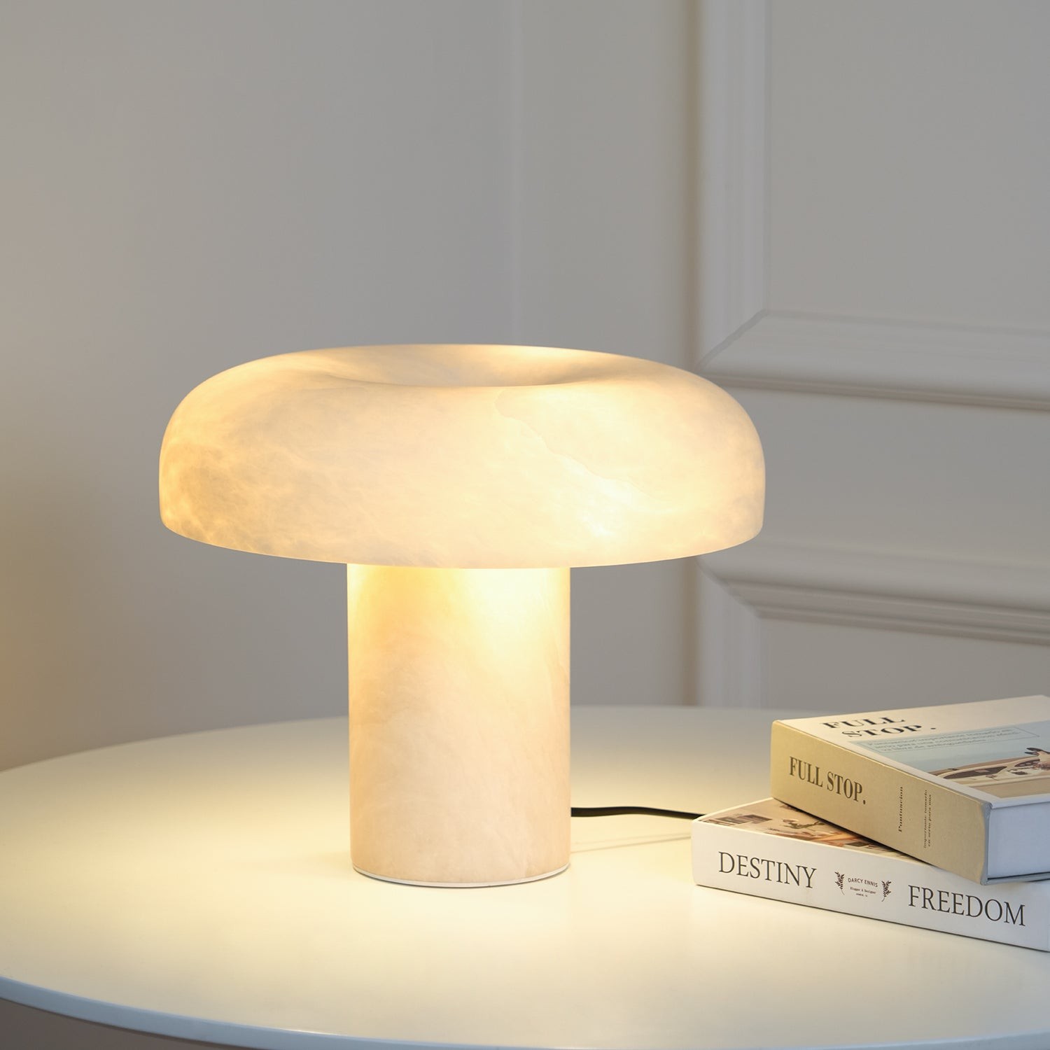 Creatieve minimalistische luxe albasten tafellamp voor slaapkamer HL677