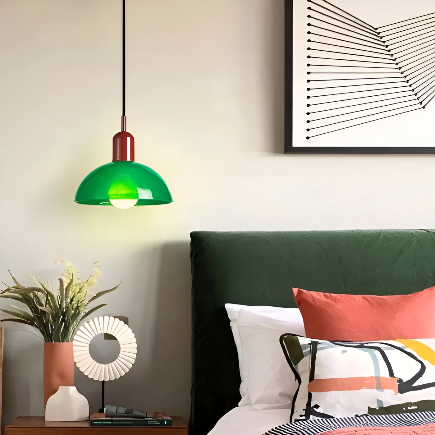 Aurora Nordic kleurrijke komvormige hanglamp HL3369