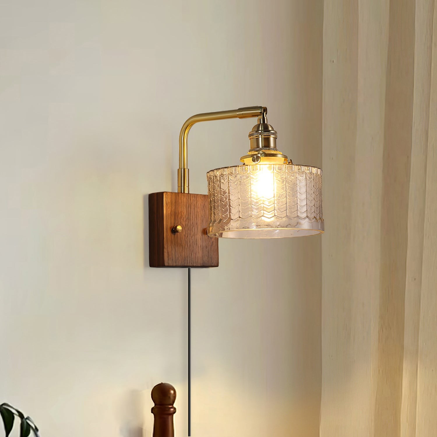 Vintage Plug In Wandlamp voor Slaapkamer HL507